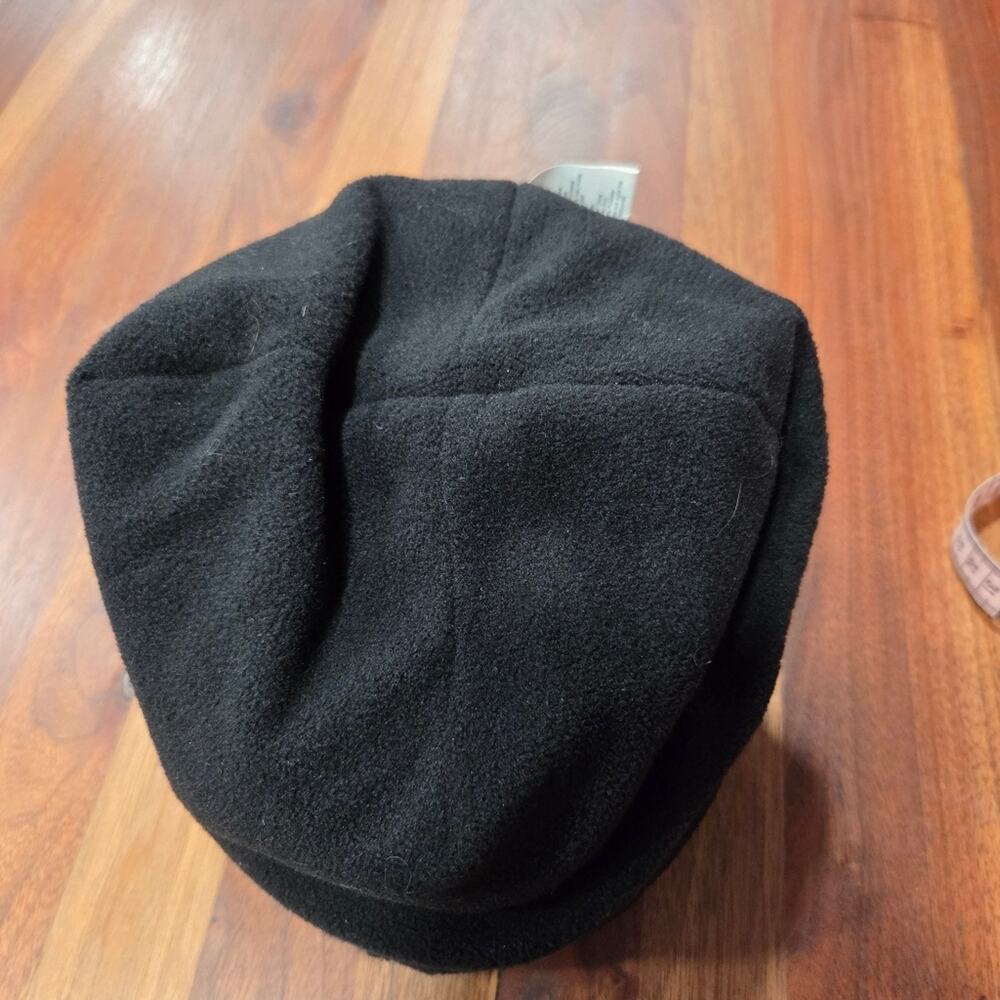 Turtle Fur Black Knit Pom-Pom Beanie Lined Size Adult - Picture 6 of 8